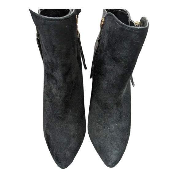 Steve Madden Jannyce Black Suede Leather Ankle Boots Size 8M - Picture 7 of 12